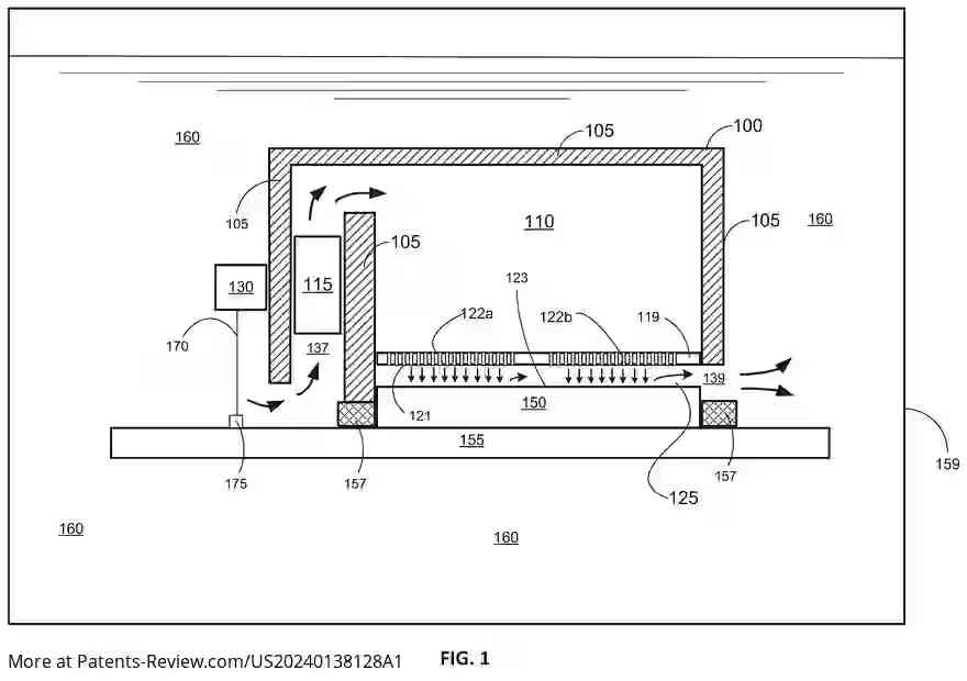 Drawing 02 for Cooling Module With Integrated Pump for Immersion Cooling in Electronics