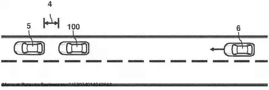 Drawing 01 for METHOD AND SYSTEM FOR PREVENTING OR MITIGATING REAR-END COLLISIONS OF A MOTOR VEHICLE AND POTENTIAL MULTIPLE VEHICLE COLLISIONS