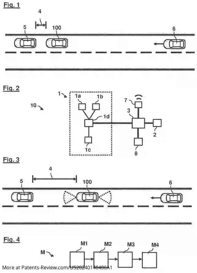 Drawing 02 for METHOD AND SYSTEM FOR PREVENTING OR MITIGATING REAR-END COLLISIONS OF A MOTOR VEHICLE AND POTENTIAL MULTIPLE VEHICLE COLLISIONS