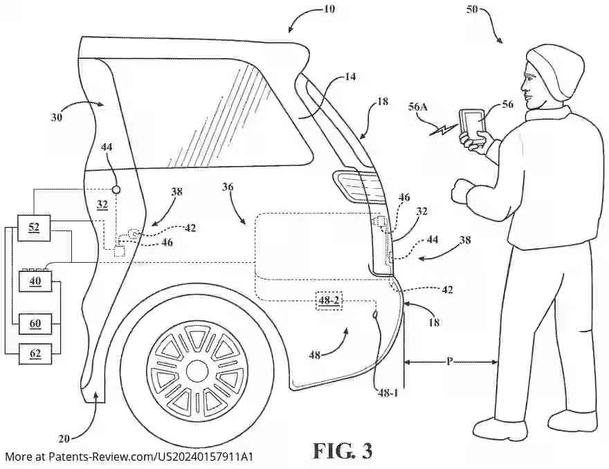 Drawing 04 for PRESENCE-BASED VEHICLE ACCESS DOOR RELEASE USING DIGITAL KEY LEVERAGING ULTRASONIC SENSING