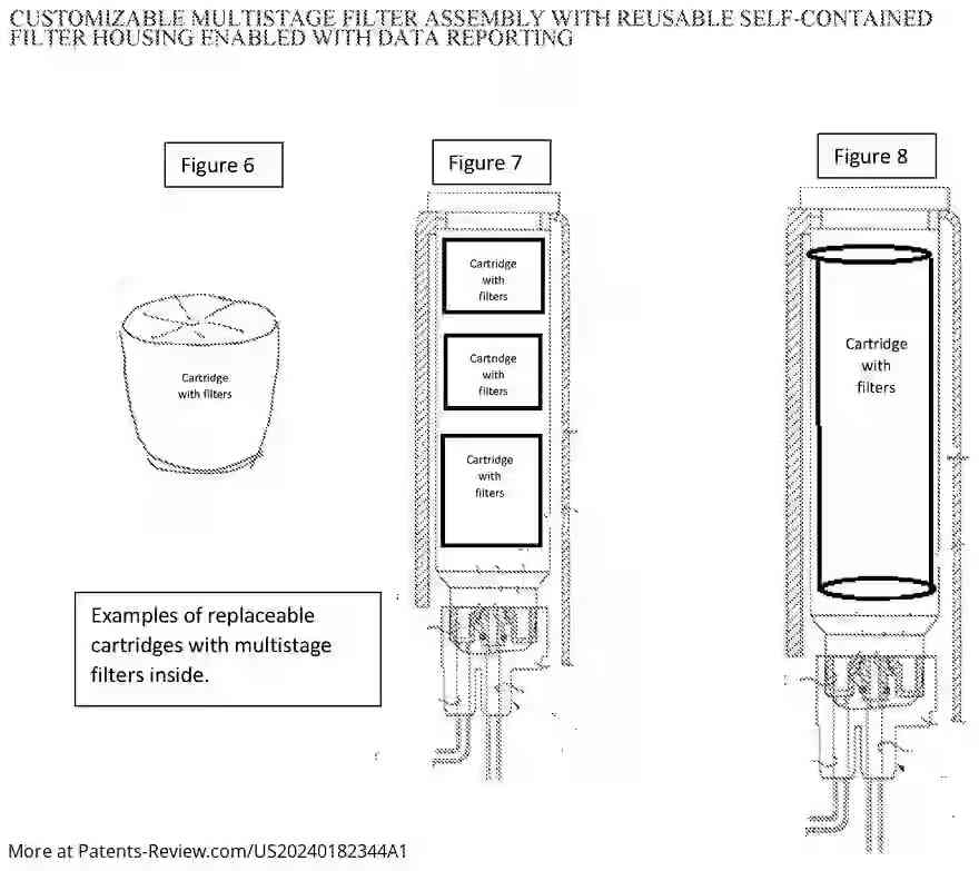 Drawing 04 for CUSTOMIZABLE MULTISTAGE FILTER ASSEMBLY WITH REUSABLE SELF-CONTAINED FILTER HOUSING ENABLED WITH DATA REPORTING