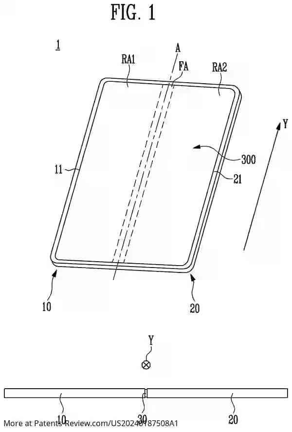 Drawing 02 for DISPLAY DEVICE AND FOLDABLE ELECTRONIC DEVICE