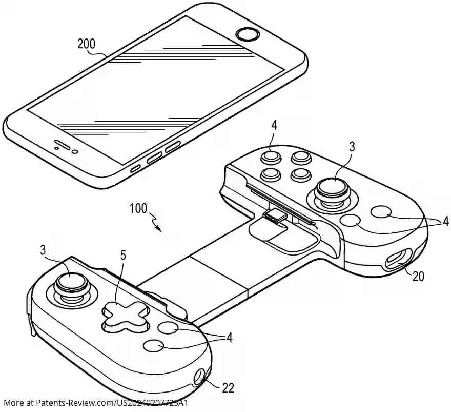 Drawing 01 for Universal Mobile Game Controller