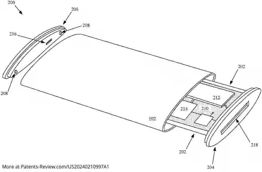 Drawing 01 for ELECTRONIC DEVICE WITH WRAP AROUND DISPLAY