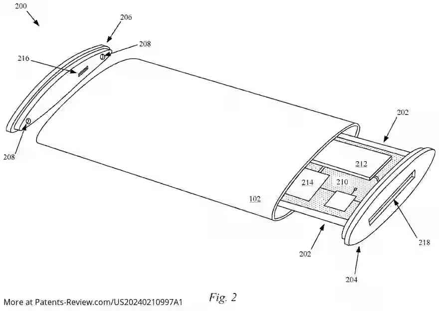 Drawing 03 for ELECTRONIC DEVICE WITH WRAP AROUND DISPLAY