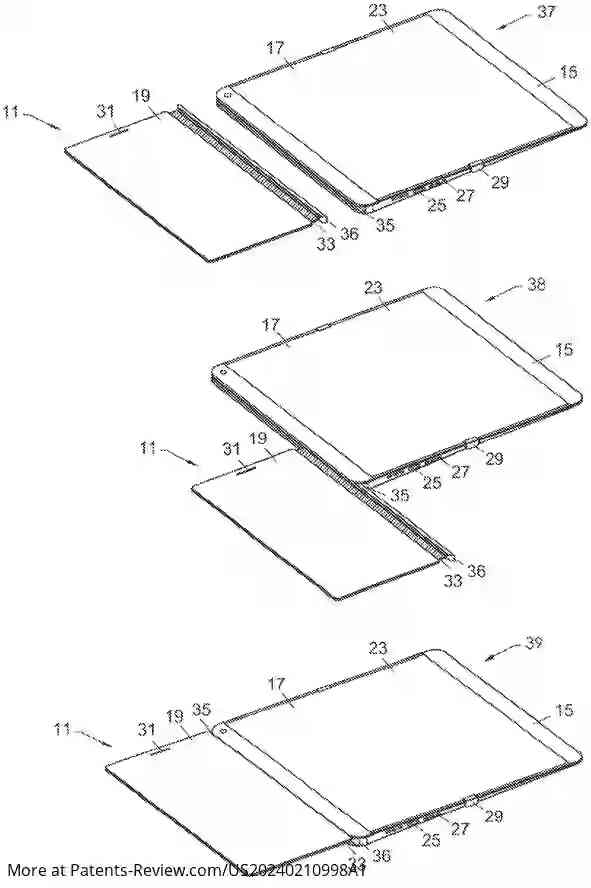 Drawing 01 for Flexible display devices with a planar connection interface