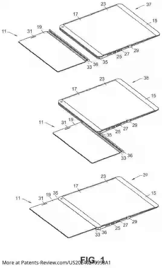 Drawing 02 for Flexible display devices with a planar connection interface