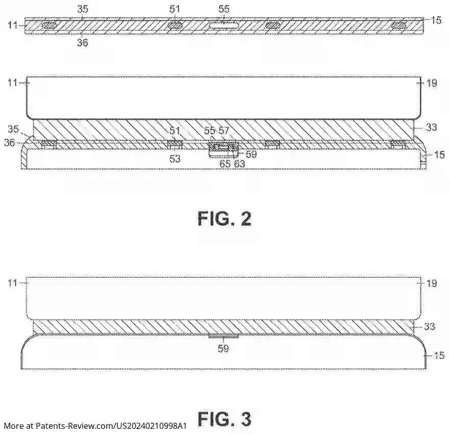 Drawing 03 for Flexible display devices with a planar connection interface