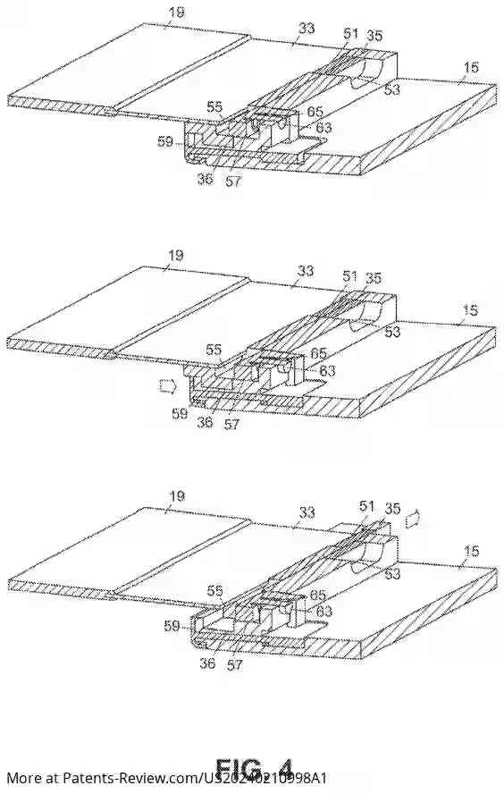 Drawing 04 for Flexible display devices with a planar connection interface