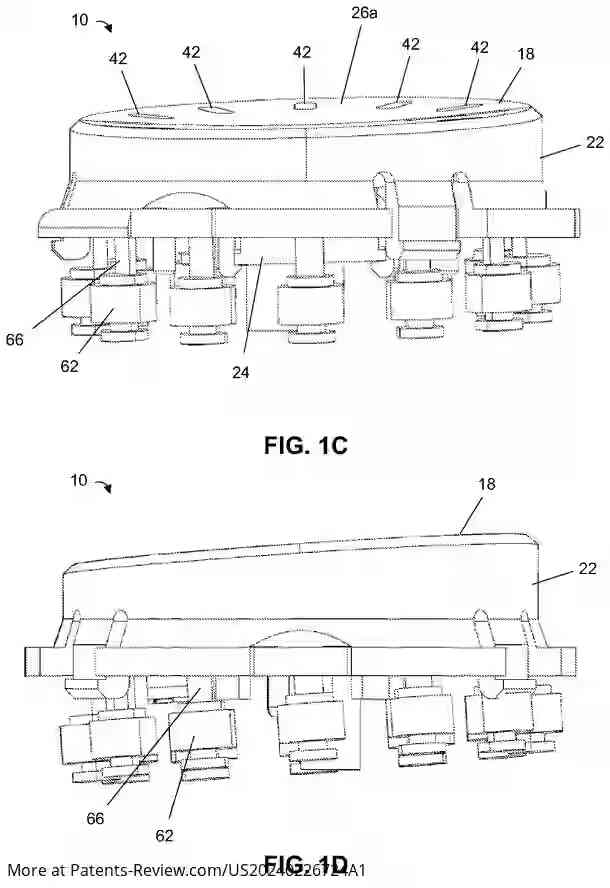 Drawing 04 for DIRECTIONAL PADS WITH DYNAMIC TACTILE FEATURES AND METHODS OF USING THE SAME