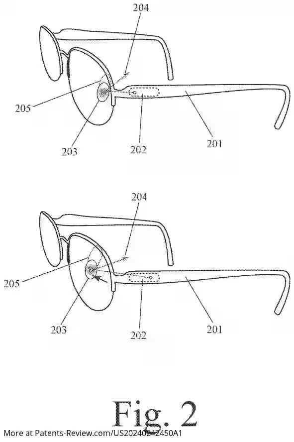 Drawing 03 for Holovisions(TM) -- Adjustable and/or Modular Augmented Reality (AR) Eyewear with a Movable Transflective Mirror and Different Viewing Modes