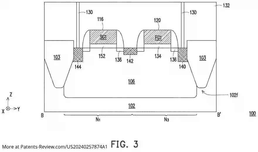 Drawing 04 for NON-VOLATILE MEMORY CELL STRUCTURES AND METHODS OF MANUFACTURING THEREOF