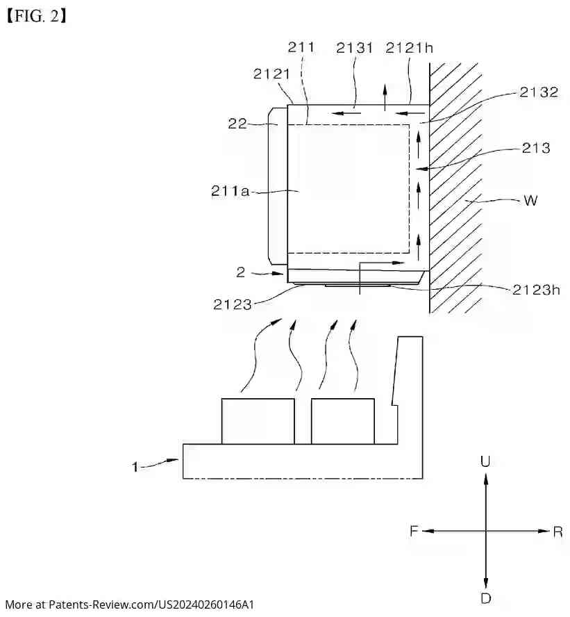 Drawing 03 for COOKING APPLIANCE DOUBLING AS HOOD