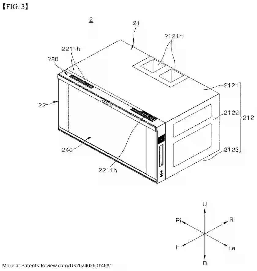 Drawing 04 for COOKING APPLIANCE DOUBLING AS HOOD