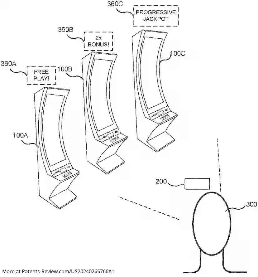 Drawing 01 for AUGMENTED REALITY SYSTEMS AND METHODS FOR PROVIDING A WAGERING GAME HAVING REAL-WORLD AND VIRTUAL ELEMENTS