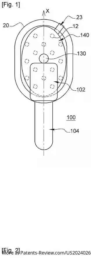 Drawing 02 for MAGNETIC BRUSH WITH DISPENSING OF COMPOSITION FOR CLEANSING THE HAIR