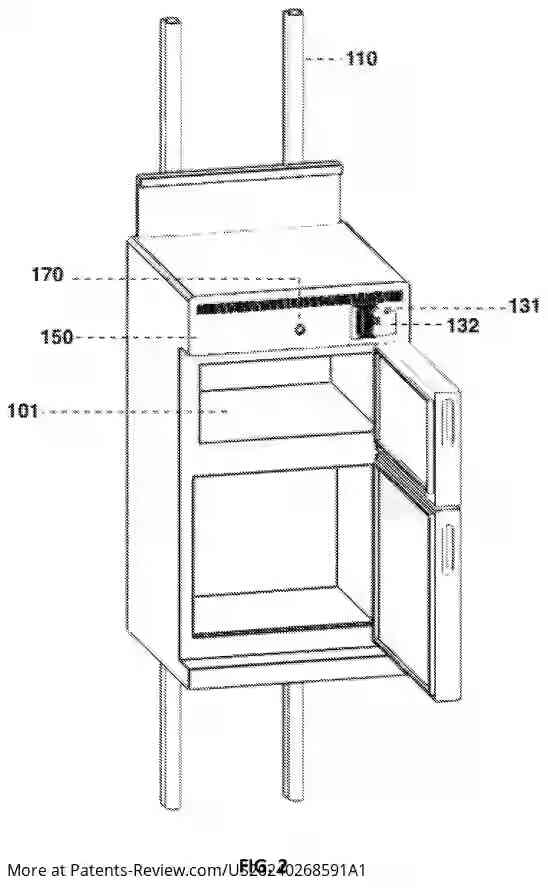 Drawing 03 for system and method for parcel box with an advanced checkout system, parcel quality check and virtual cash on delivery