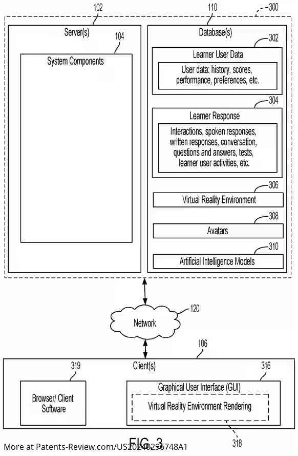 Drawing 04 for SYSTEM AND METHOD FOR LANGUAGE SKILL DEVELOPMENT USING A VIRTUAL REALITY ENVIRONMENT