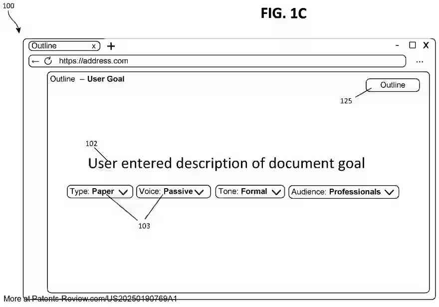 Drawing 04 for INTERFACE FOR GENERATING DOCUMENTS WITH GENERATIVE ARTIFICIAL INTELLIGENCE