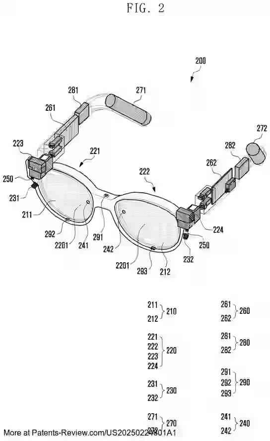 Drawing 03 for ELECTRONIC DEVICE FOR SUPPORTING AUGMENTED REALITY FUNCTION AND OPERATING METHOD THEREOF