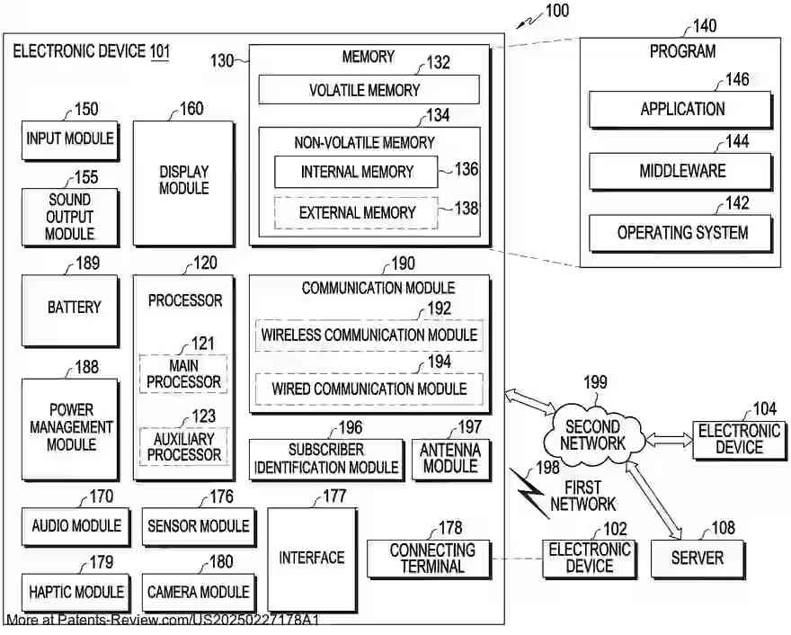 Drawing 01 for ELECTRONIC DEVICE COMPRISING FLEXIBLE DISPLAY, OPERATING METHOD THEREOF, AND STORAGE MEDIUM