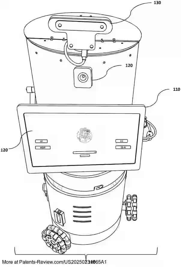 Drawing 01 for AUTONOMOUS HEALTHCARE ROBOT FOR SECURE CARGO TRANSPORT, TELEVISITS, AND IMAGE CLASSIFICATION