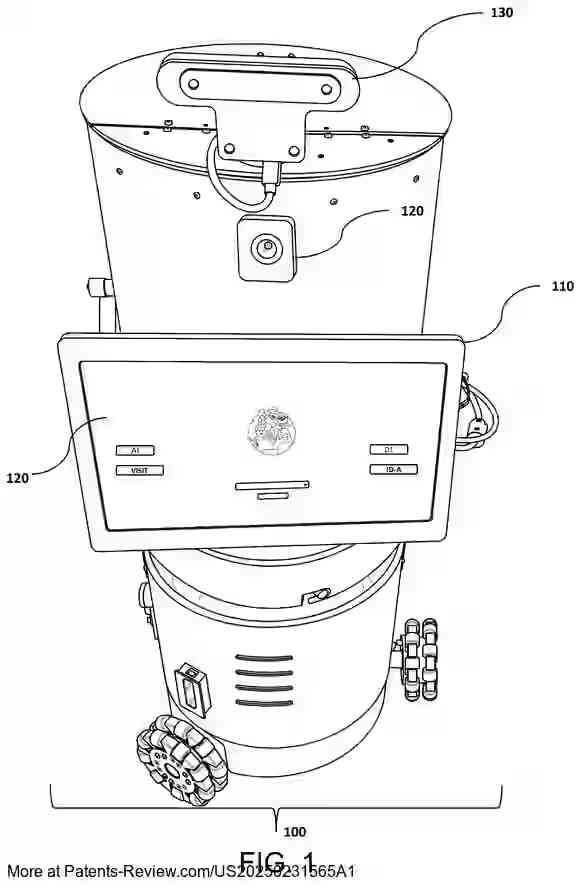 Drawing 02 for AUTONOMOUS HEALTHCARE ROBOT FOR SECURE CARGO TRANSPORT, TELEVISITS, AND IMAGE CLASSIFICATION