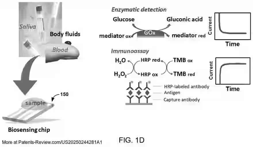 Drawing 04 for SYSTEMS, DEVICES AND METHODS FOR SENSING BIOMARKERS USING ENZYMATIC AND IMMUNOSENSING ELECTROCHEMICAL DETECTION TECHNIQUES
