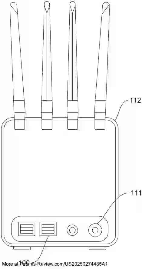 Drawing 01 for AI- Powered smart Wireless Router with Integrated Environmental Sensing and Cybersecurity System